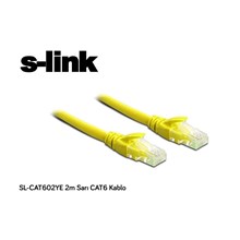 S-Link Sl-Cat602Ye 2M Sarı Cat6 Kablo - 1