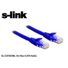 S-Link Sl-Cat603Bl 3M Mavi Cat6 Kablo - 1