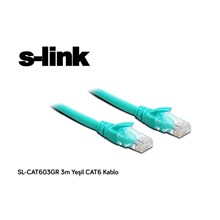 S-Link Sl-Cat603Gr 3M Yeşil Cat6 Kablo - 1