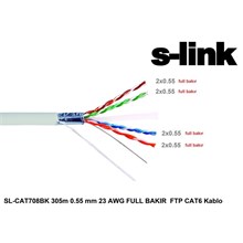 S-Link Sl-Cat708Bk 305M 0.55Mm 23 Awg Bakır Kablo - 1