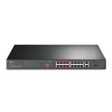 16-Port 10/100 Mbps + 2-Port Gigabit Rackmount Switch with 16-Port PoE+ - TL-SL1218P