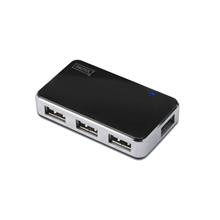 Digitus USB 2.0 Çoklayıcı Siyah-Gümüş (4 Port) DA-70220
