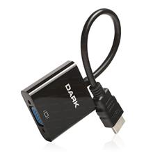 Dark HDMI Erkek to VGA Dişi Çevirici 10cm Siyah DK-HD-AHDMIXVGA4