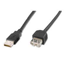 Digitus USB Uzatma Kablosu Siyah USB 2.0 (1.8m) AK-300200-018-S