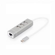 Digitus Type-C- 3xUSB 2.0 - Rj45 (10/100Mbps) DA-70253