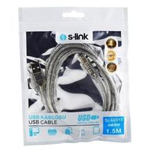 S-link Şeffaf Yazıcı Kablosu 1.5m (SL-U2015)