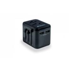 CHR UTA-01 UNIVERSAL TRAVEL ADAPTER WITH 2 X USB-A PORTS - 49543