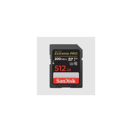 512GB Extreme Pro SD UHS I 200MB/s 90MB/s - SDSDXXD-512G-GN4IN