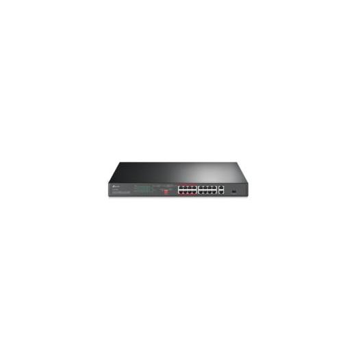 16-Port 10/100 Mbps + 2-Port Gigabit Rackmount Switch with 16-Port PoE+ - TL-SL1218P