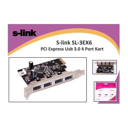 S-Link Sl-3Ex6 Pcı Express Usb 3.0 4 Port Kart (1X