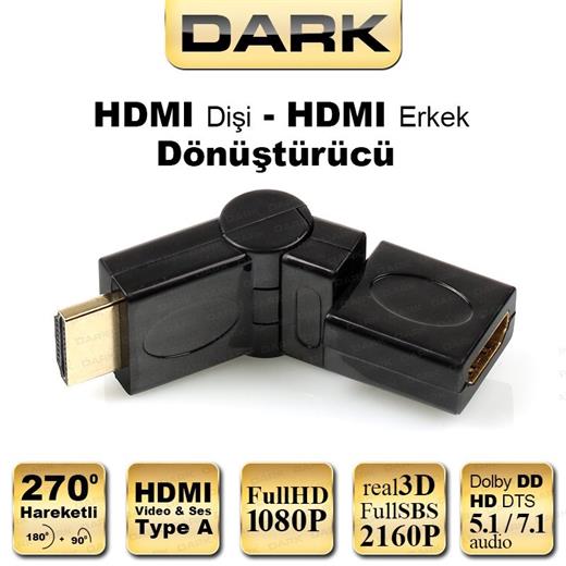 Dark Dk-Hd-Amxf270 Hdmı 270° Derece Dönüştürücü  