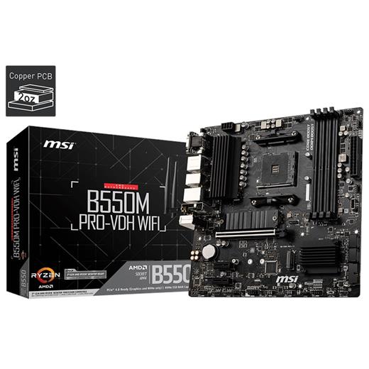 MSI B550M Pro Vdh Wifi AM4 Ryzen DDR4 Vga Hdmi Dp B550M PRO-VDH WIFI