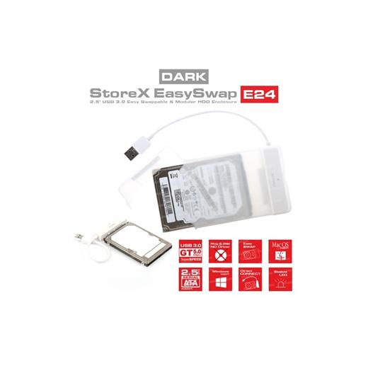 Dark DK-AC-DSE24U3 USB 3.0 2.5 Plastik Disk Kutu