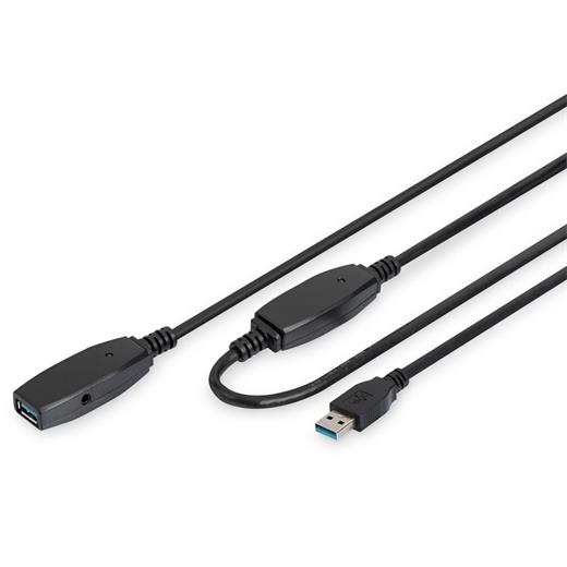 Digitus USB Uzatma Kablosu Siyah (10m) DA-73105