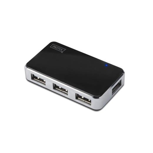 Digitus USB 2.0 Çoklayıcı Siyah-Gümüş (4 Port) DA-70220