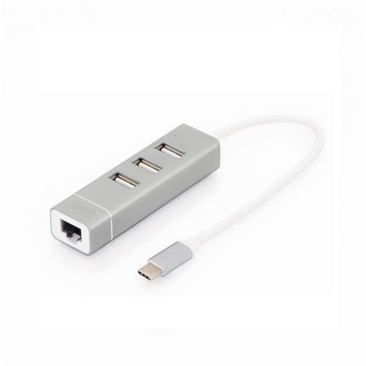 Digitus Type-C- 3xUSB 2.0 - Rj45 (10/100Mbps) DA-70253