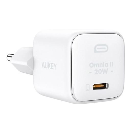 Aukey Omnia II Mini Hızlı Şarj Adaptörü Type-C 20W PA-B1T-WH