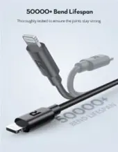 Type-C to Lightning Cable 1m TPE Black - RP-CB1016
